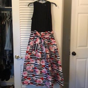 Black and floral dress